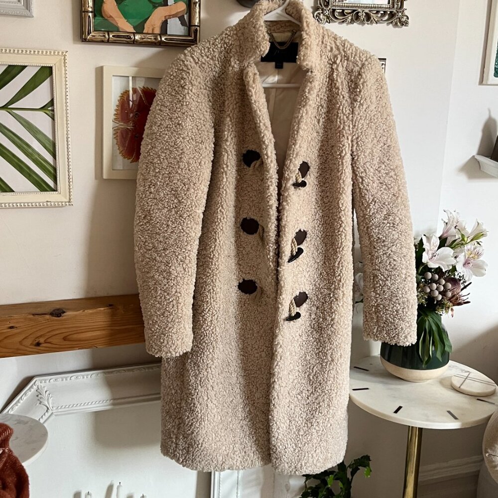 J. Crew Cream Teddy Jacket - Picture 2 of 8